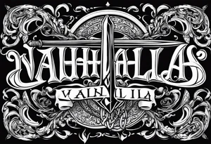 Valhalla chains dark cloud
 sword tattoo idea