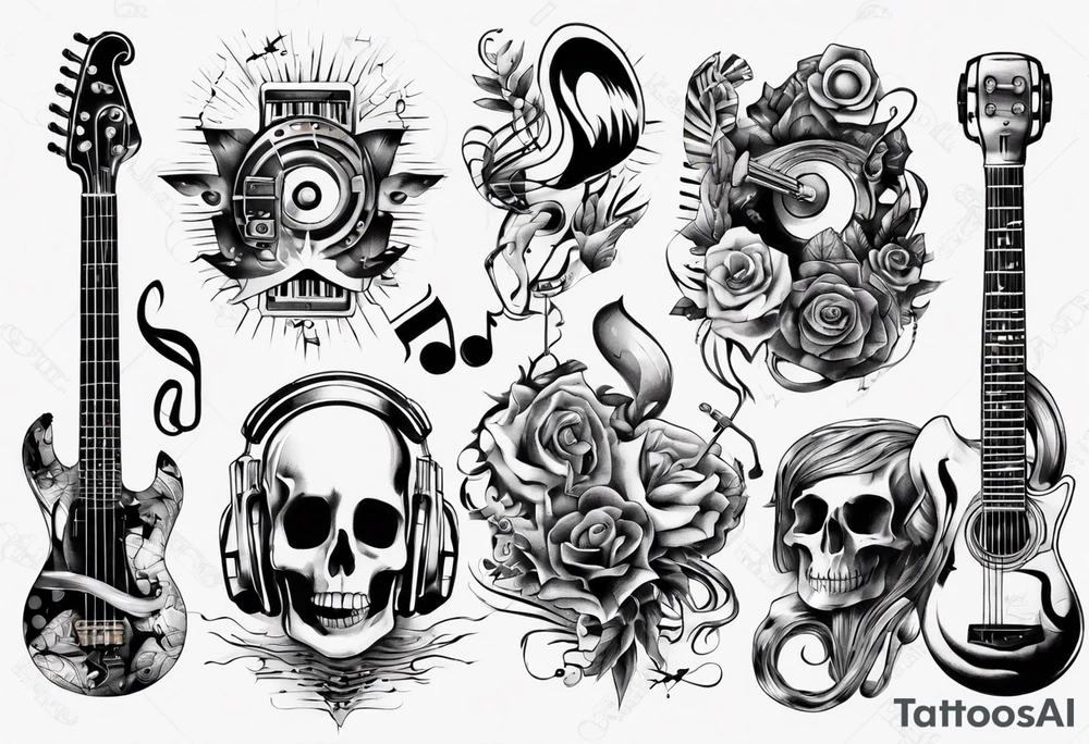 music sound tattoo idea