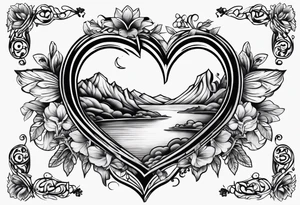 The word Mia in a heart tattoo idea