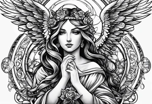 Tragic angel tattoo idea