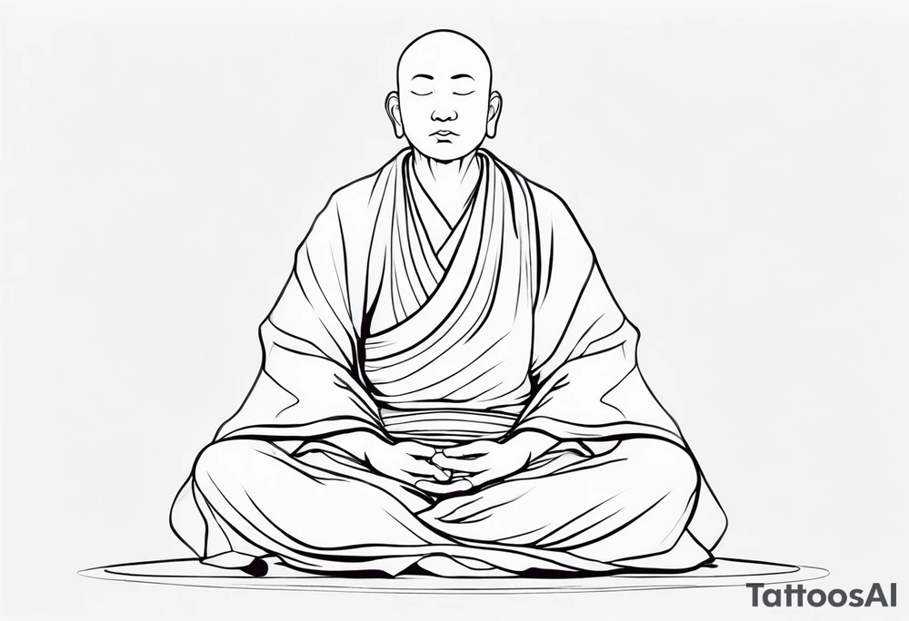 Zen Monk tattoo idea