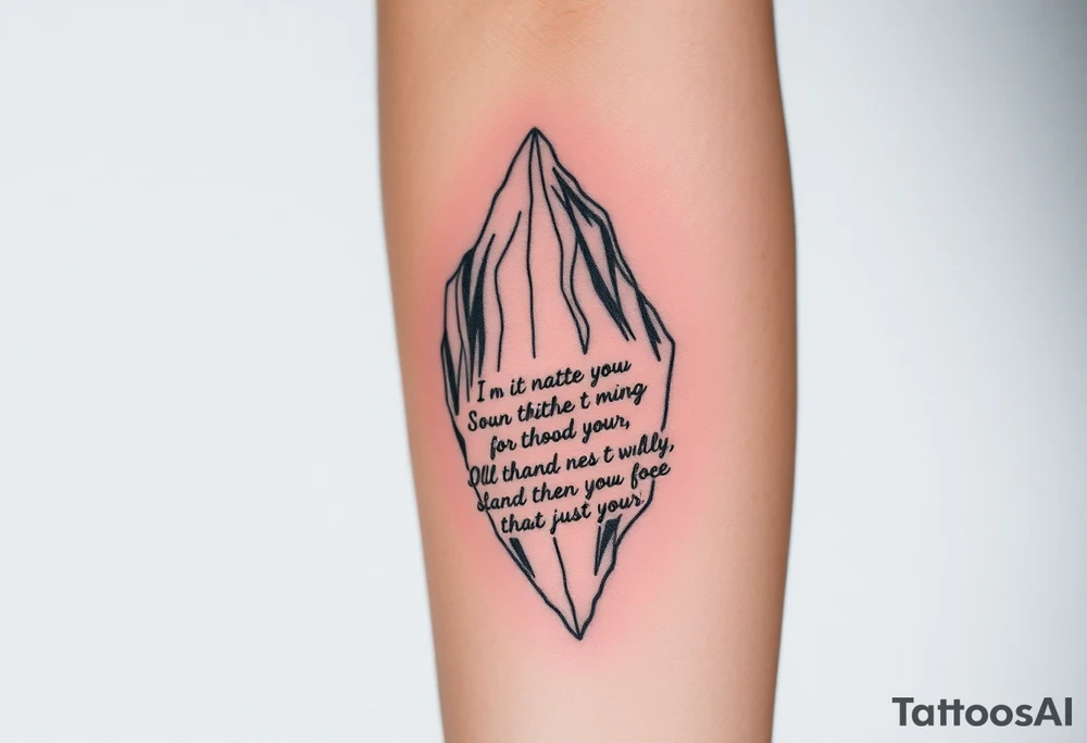 Iceberg, invictus poem, family tattoo idea