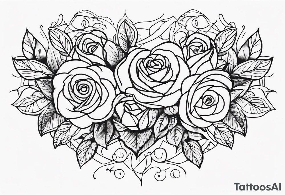 tattoo with the dates 1980 1960 1986 with roses tattoo idea