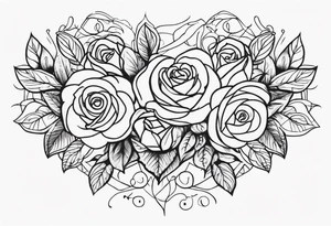 tattoo with the dates 1980 1960 1986 with roses tattoo idea