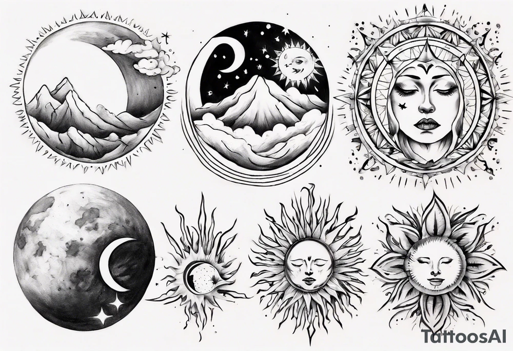 Sonne Mond finline tattoo idea