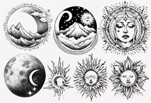 Sonne Mond finline tattoo idea