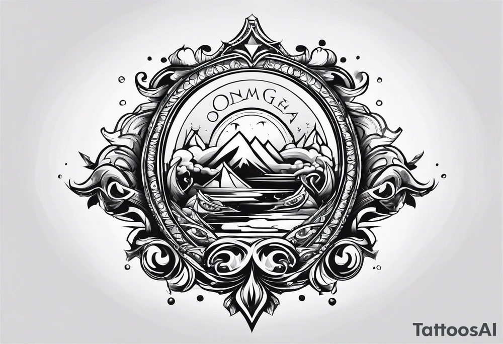 omega sign tattoo idea