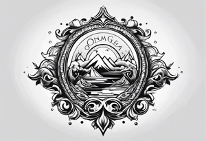 omega sign tattoo idea