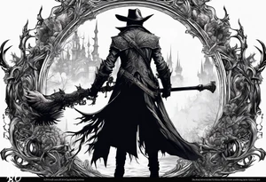 Bloodborne hunter going insane tattoo idea