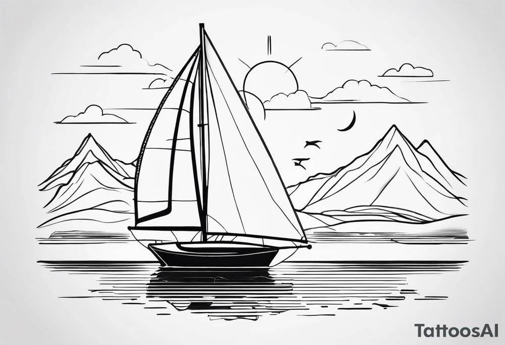 Sailboat Journey tattoo idea