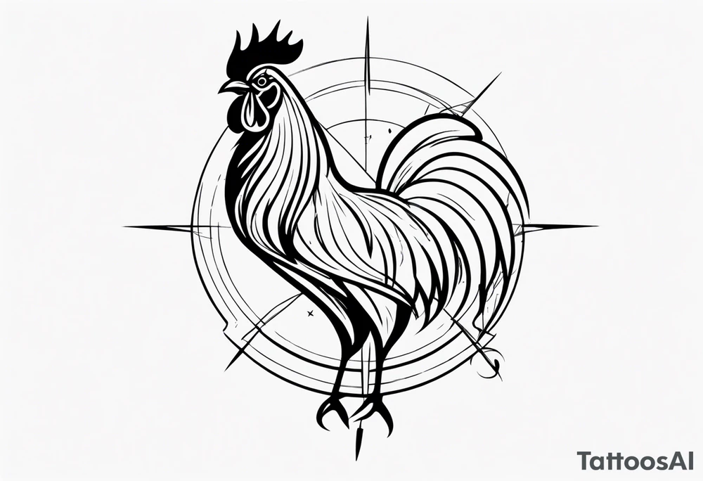 rooster weather vane tattoo idea