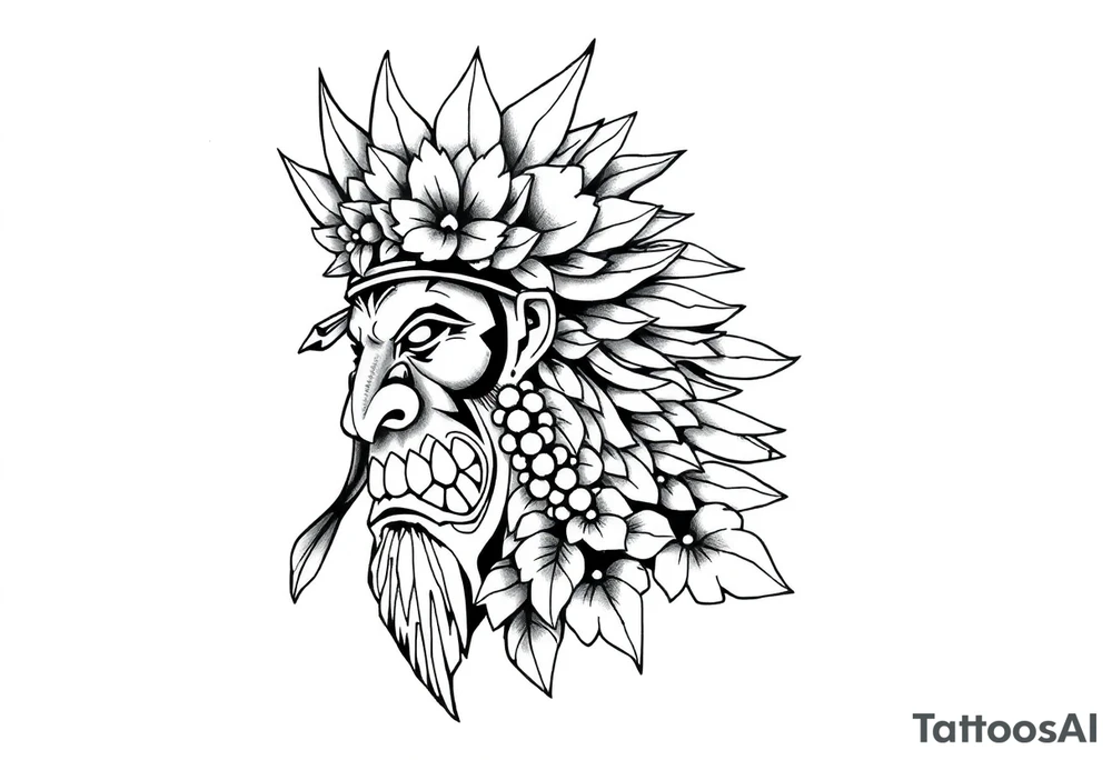 Hawaiian warrior tattoo idea