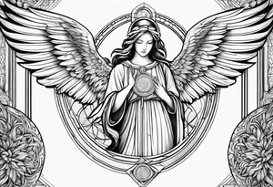 angelic religious tattoo tattoo idea