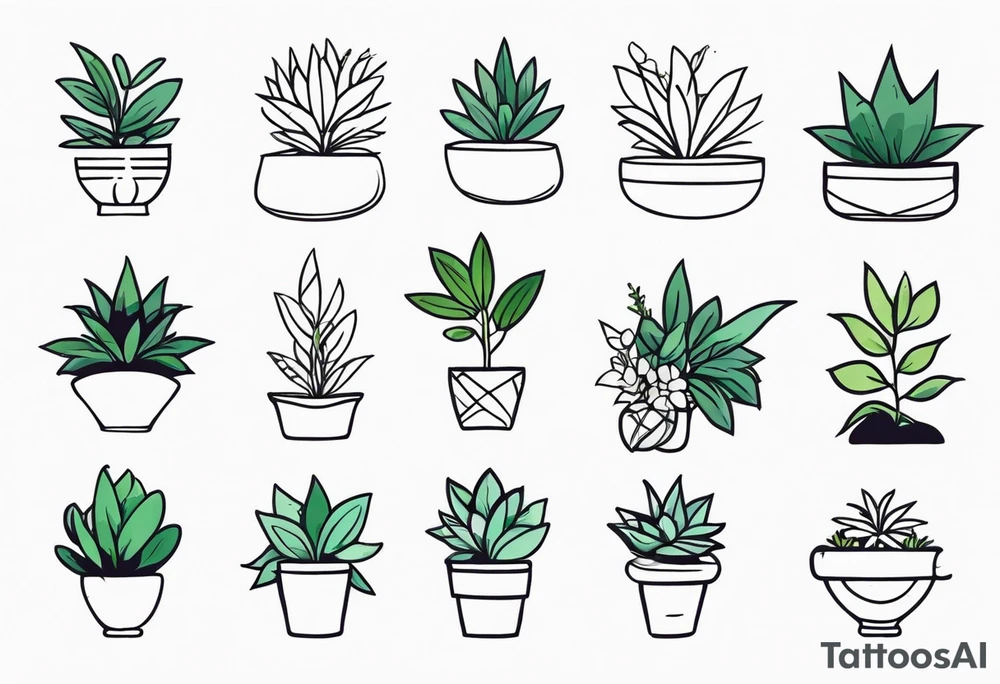 Plants tattoo idea