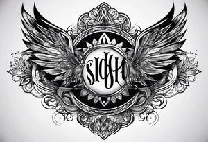 name on chest tattoo idea