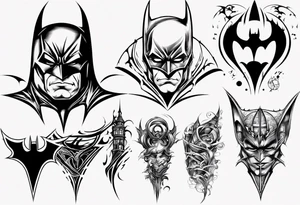 batman gotham sleeve tattoo idea