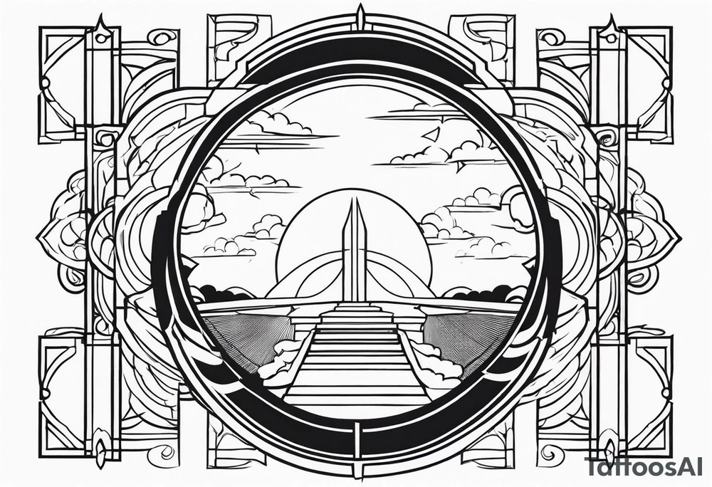 heaven gate vector tattoo idea