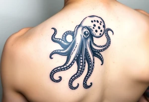 Colorful Octopus on right forearm tattoo idea