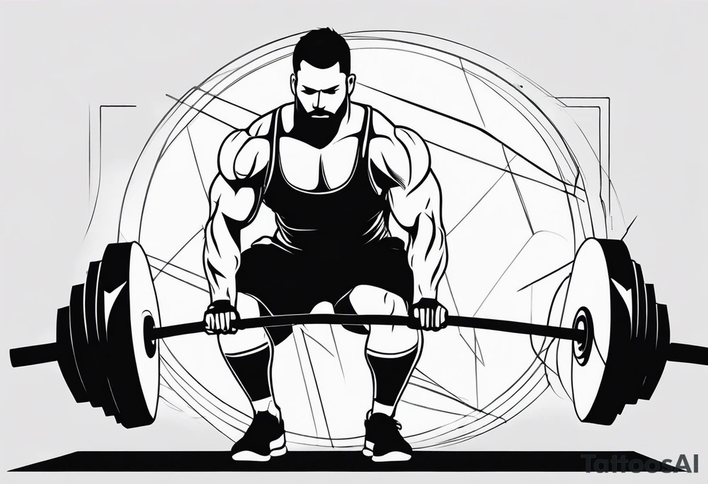gym working out tattoo idea