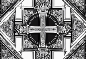 Humble wisdom caring cross detailed tattoo idea