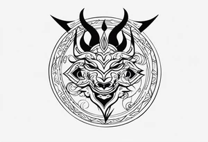 demon seal like supernaturals with tribals tattoo idea