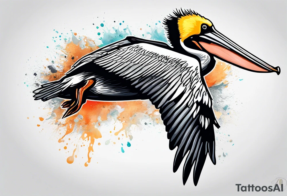 pelican, diving tattoo idea