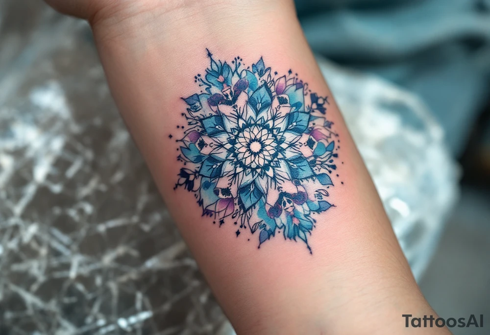mandala melting tattoo idea