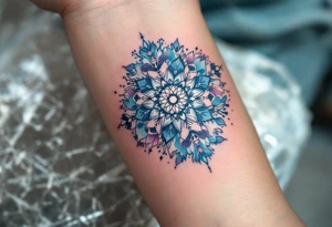 mandala melting tattoo idea