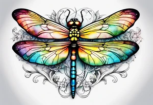 dragonfly hip tattoo idea