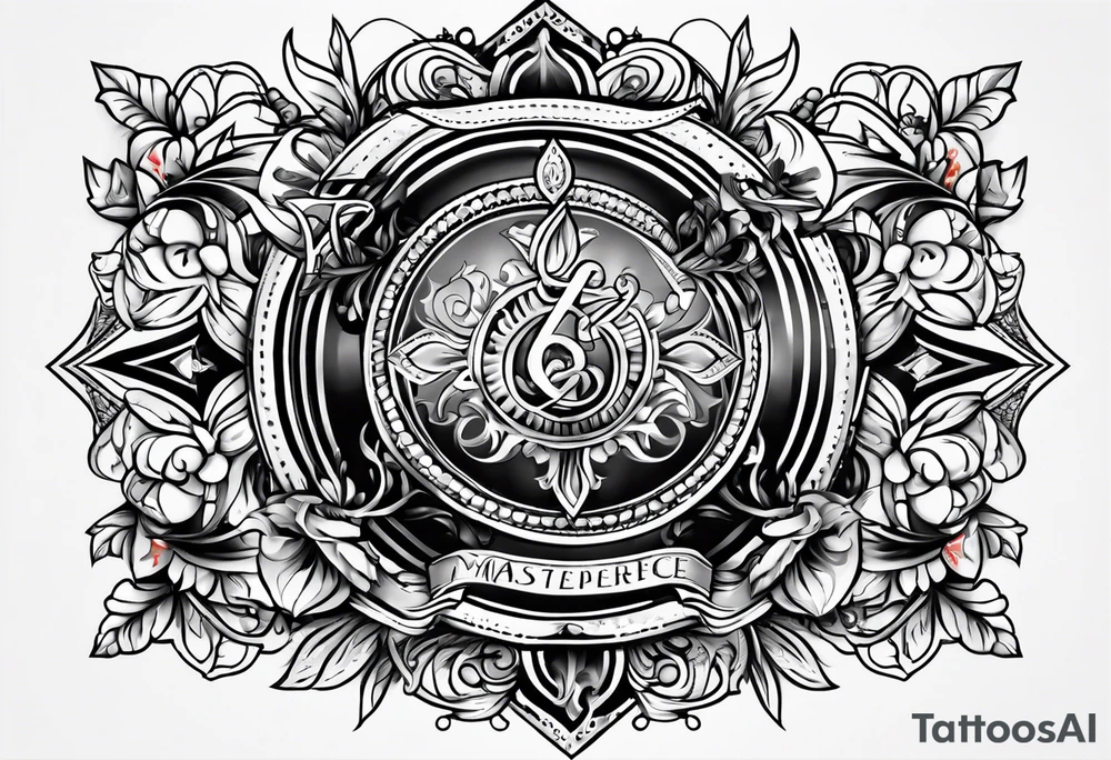 number 4 in a card tattoo idea