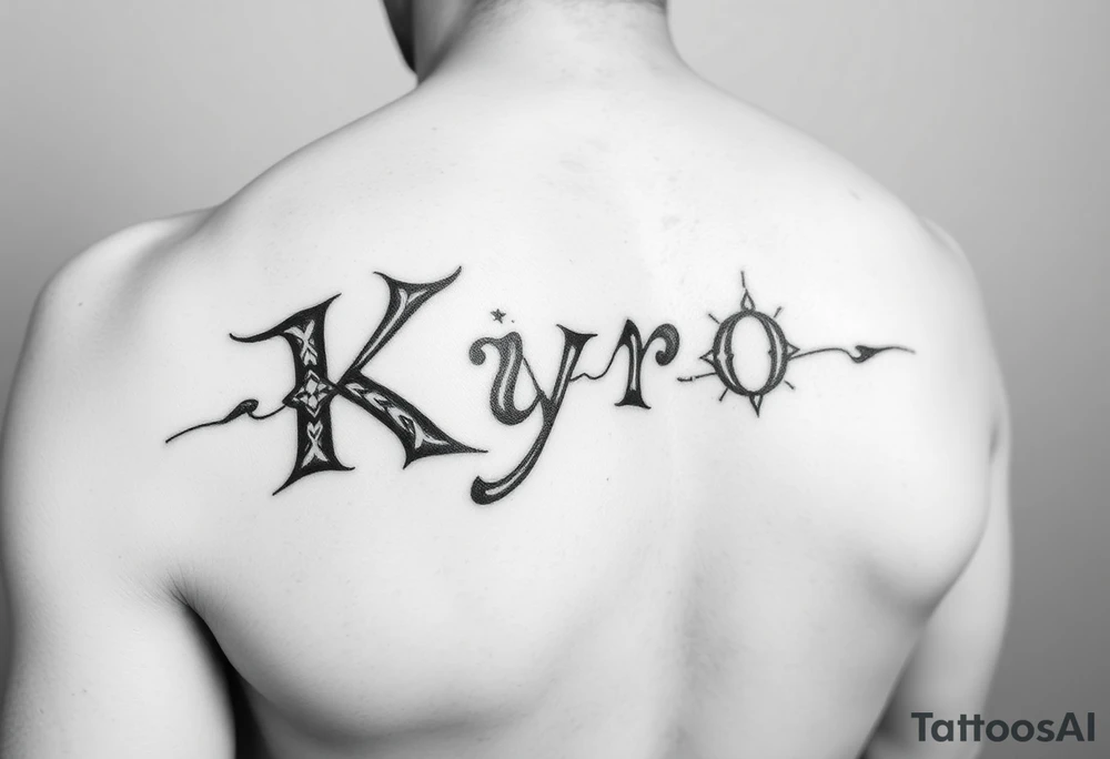 The name Kyro on the arm tattoo idea