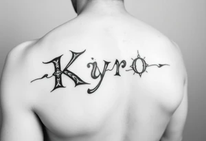 The name Kyro on the arm tattoo idea