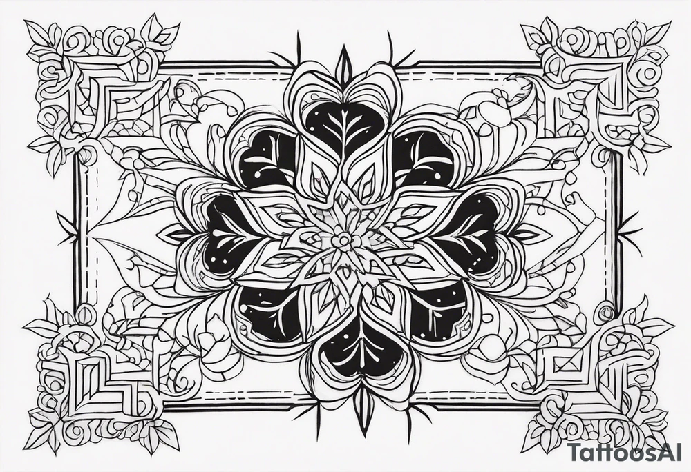 Snow flakes tattoo idea