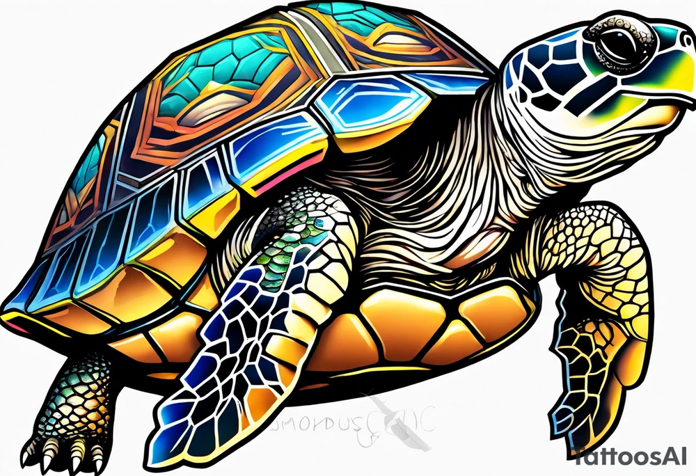 a majestic turtle tattoo idea