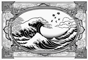 TOILE PATTERN tattoo idea