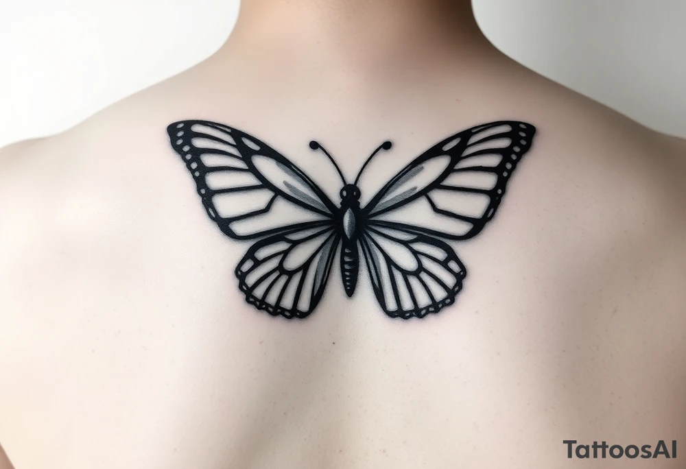 Butterfly with wings made of the names Donovan and Damani with the body made out of the name Dalyla. tattoo idea