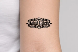 daniel valerie ambigram tattoo idea
