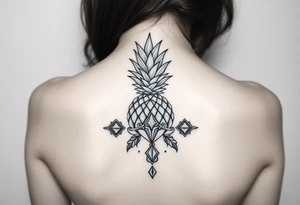 pineapple crowns diamonds vagina tattoo idea