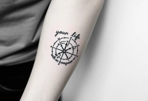 your life is a map with no compass tattoo idea