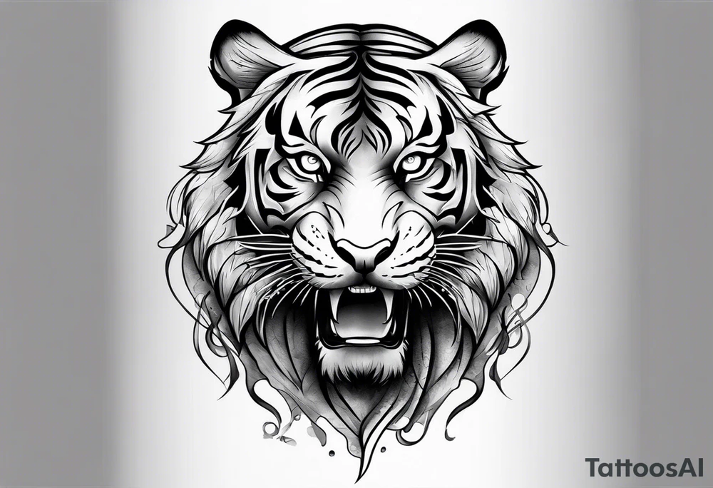 big tiger tattoo idea