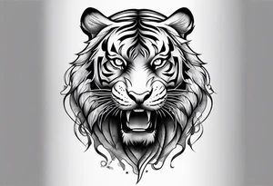 big tiger tattoo idea