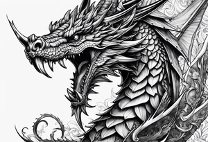 Schlängelnder Drache tattoo idea
