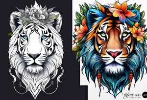 Nature and animals with a portrait tattoo idea
