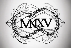 VIII_XXV_MMXVII with a DNA strand interterwined tattoo idea