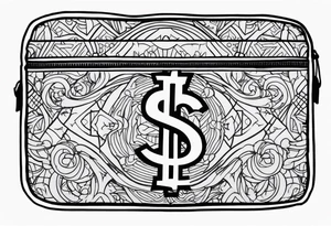 DOLLAR SIGN BAG tattoo idea