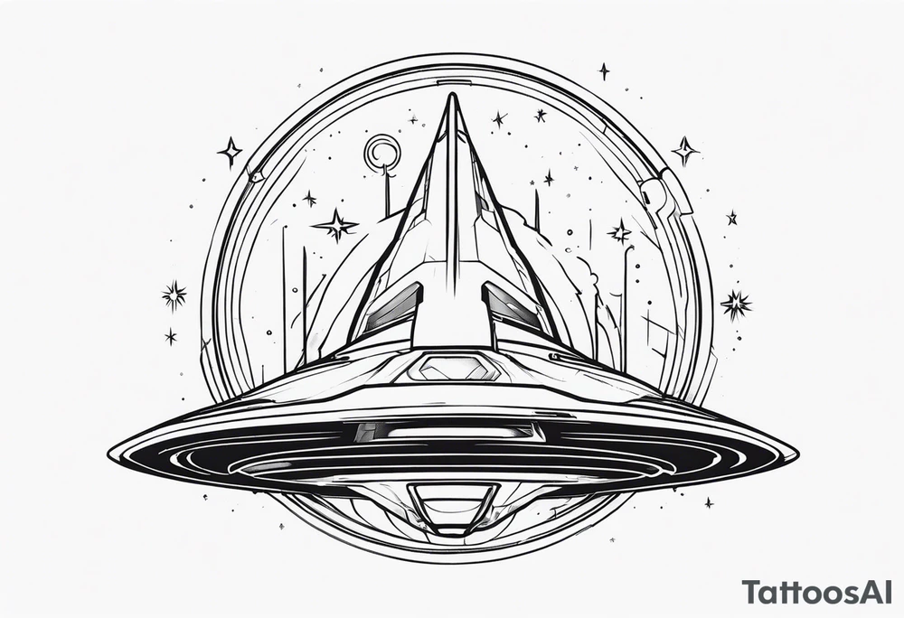 Futuristic Space wanderer tattoo idea