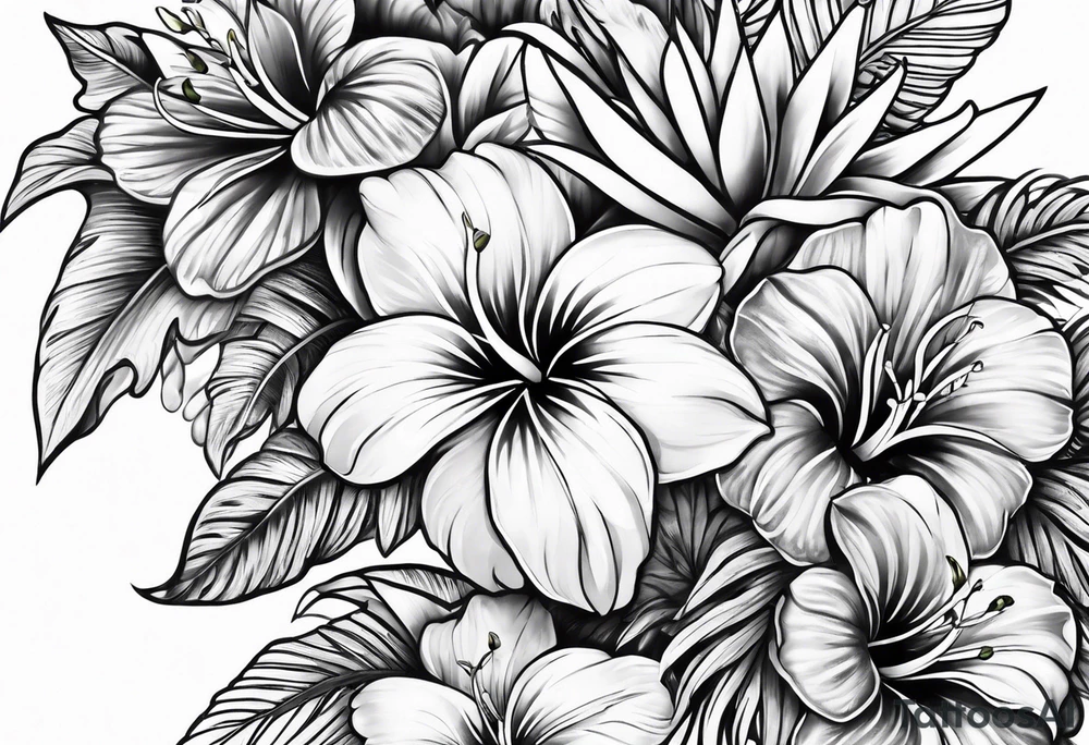 Hawaiian lei tattoo idea