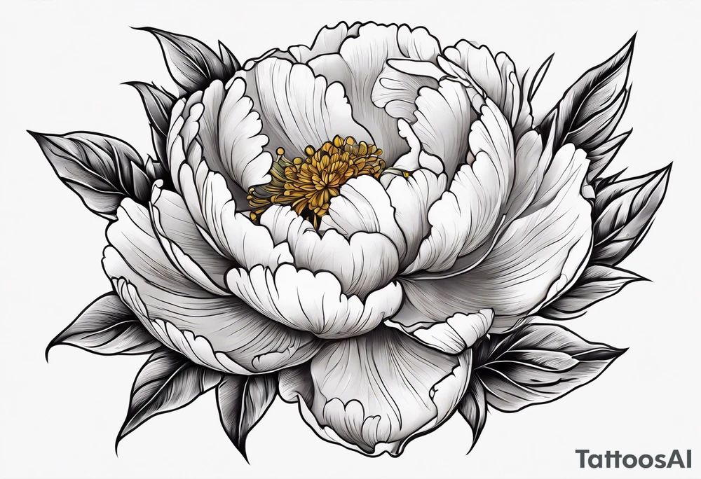 Peony flowers tattoo idea