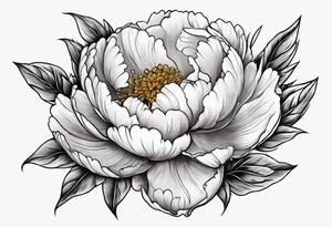 Peony flowers tattoo idea