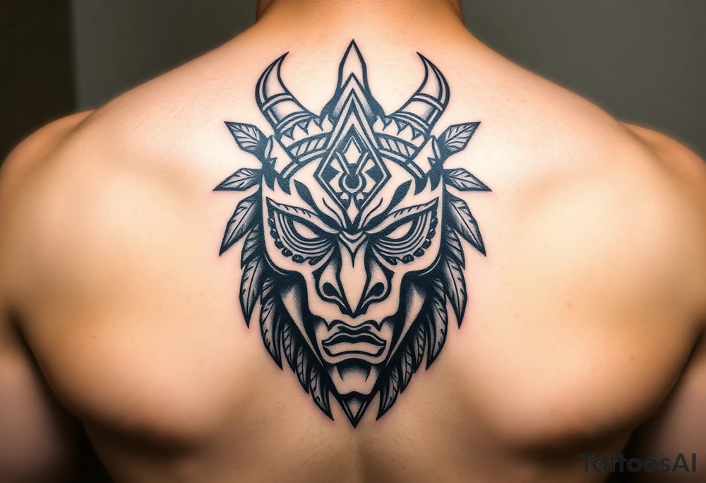 Zulu 
african mask tattoo idea